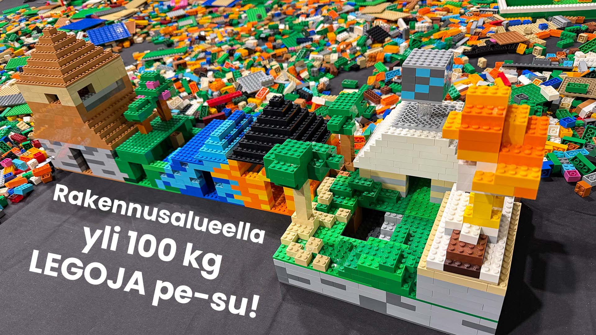 Yli 100 kg LEGOJA messuilla rakentelualueella!